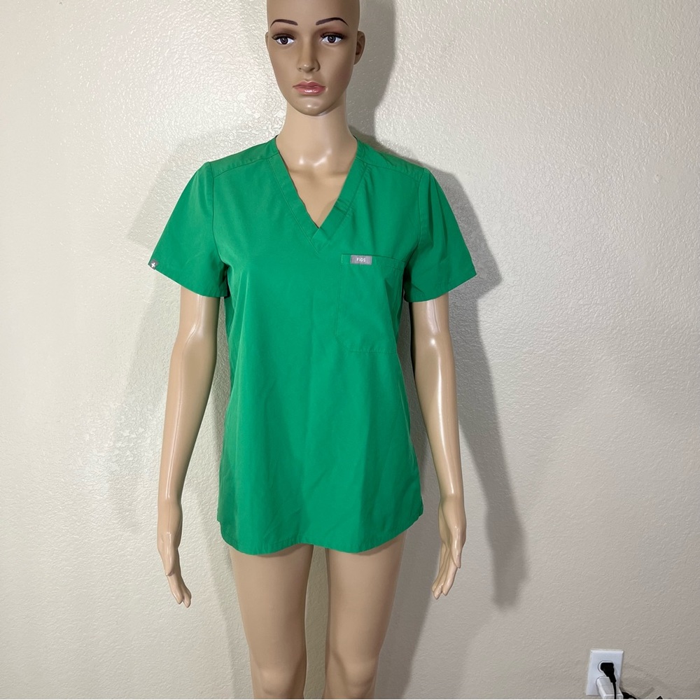 Figs Women's Catarina One-Pocket Scrub Top Safety Green XS Limited Edition